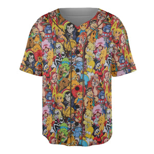 Old Cartoon Characters Unisex Baseball Jersey