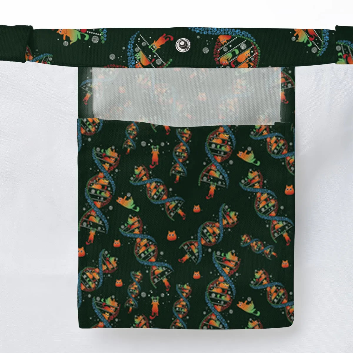 Cat Kitten DNA Pattern Large Tote Bag