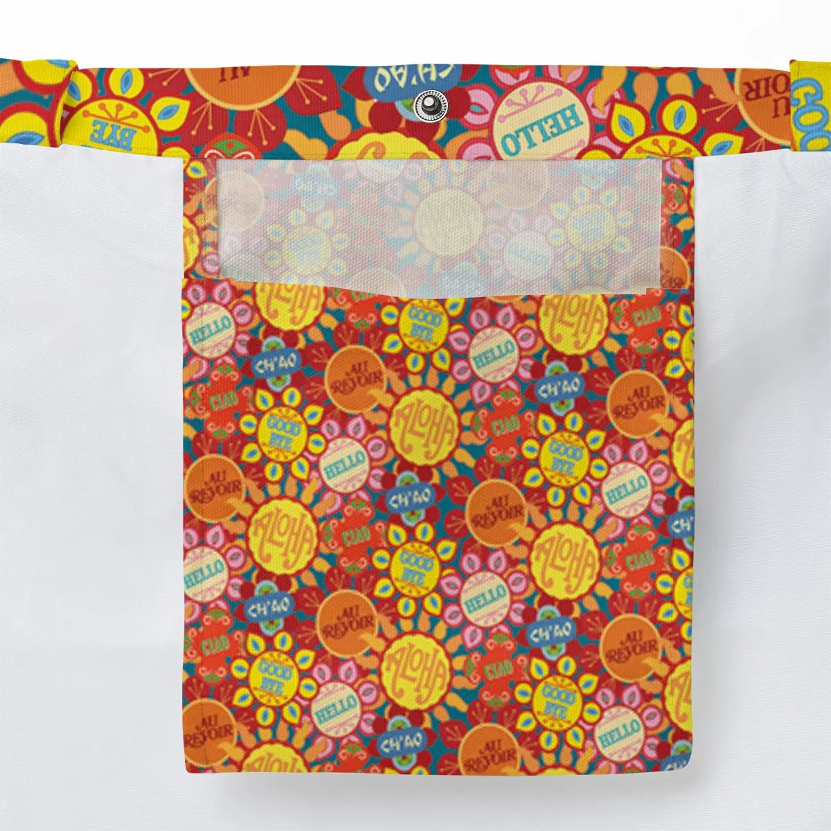 It's a Small World Flowers Large Tote Bag