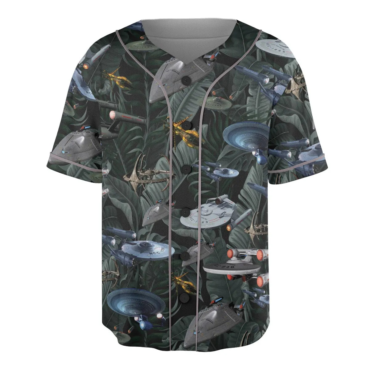 Star Trek Spaceship Pattern Unisex Baseball Jersey