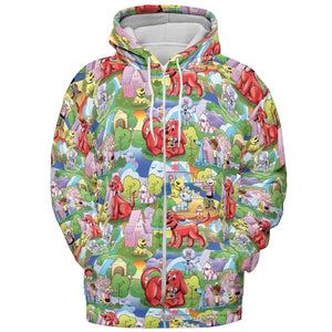 Clifford The Big Red Dog Seamless All-over Print Hoodie
