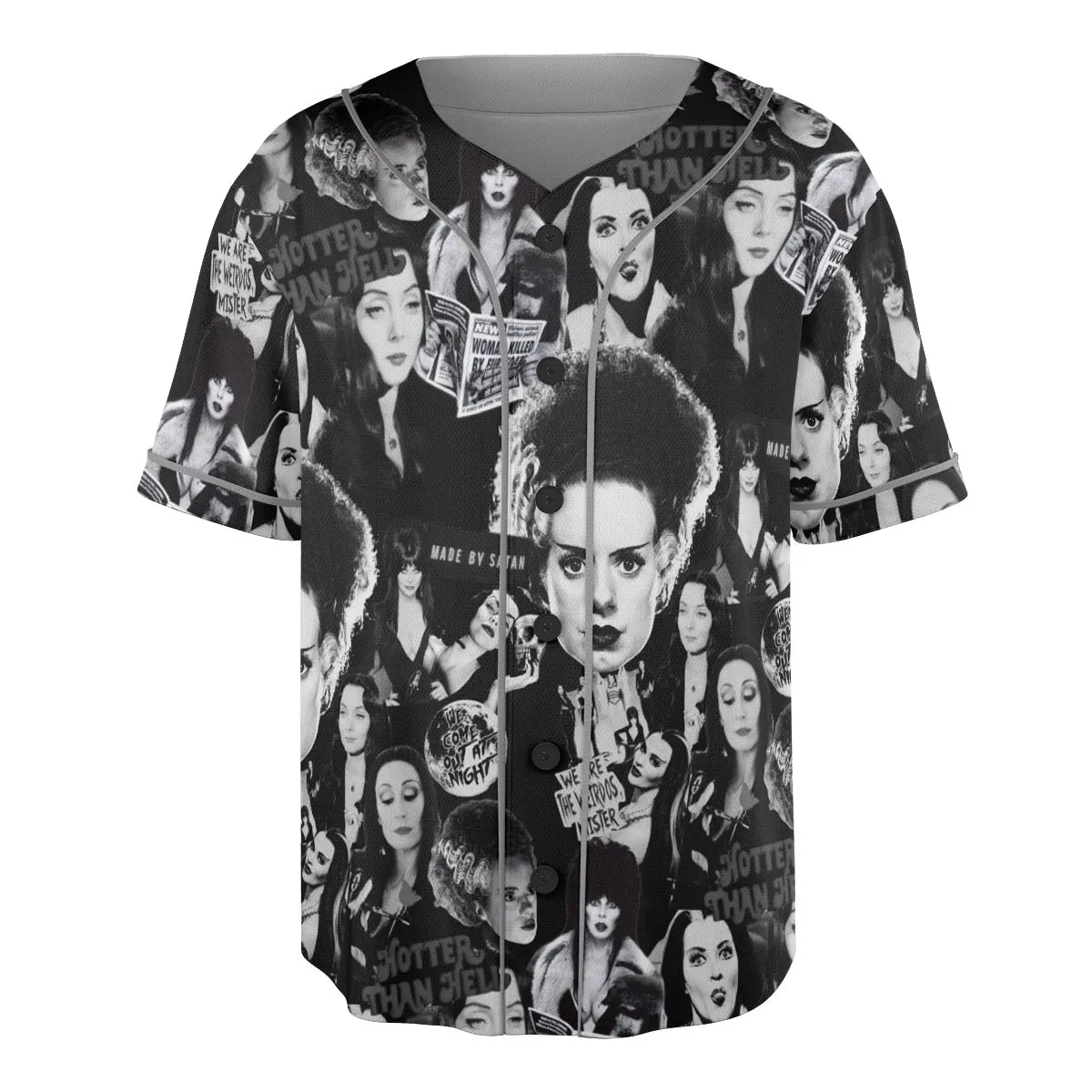 Horror Ladies Slay Collage Classic Horror Movies Unisex Baseball Jersey