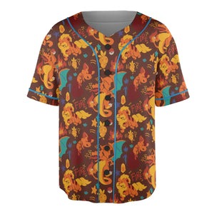 Charizard Arcanine Torchic Fire Pokemon Unisex Baseball Jersey