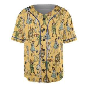 Magic Of Oz Characters Pattern Unisex Baseball Jersey