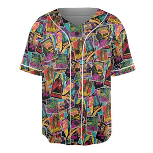 Multi Monster Pop Badges Unisex Baseball Jersey