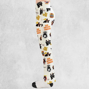 Pulp Fiction Pattern Flare Leggings