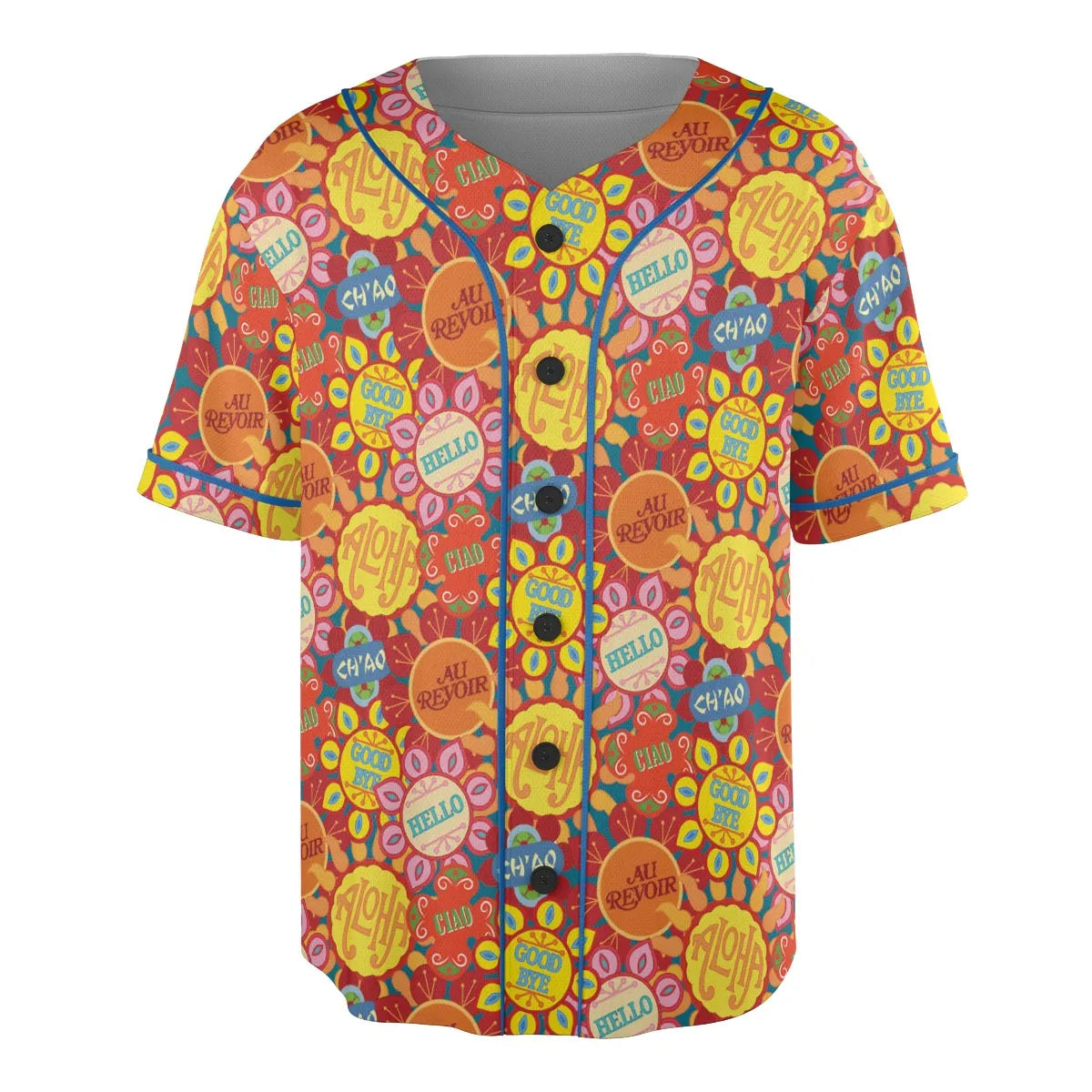 It's a Small World Flowers Unisex Baseball Jersey