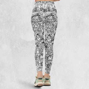 The Big Lebowski Doodles Legging