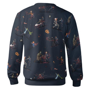 Slashers Assemble Horror Characters Cardigan