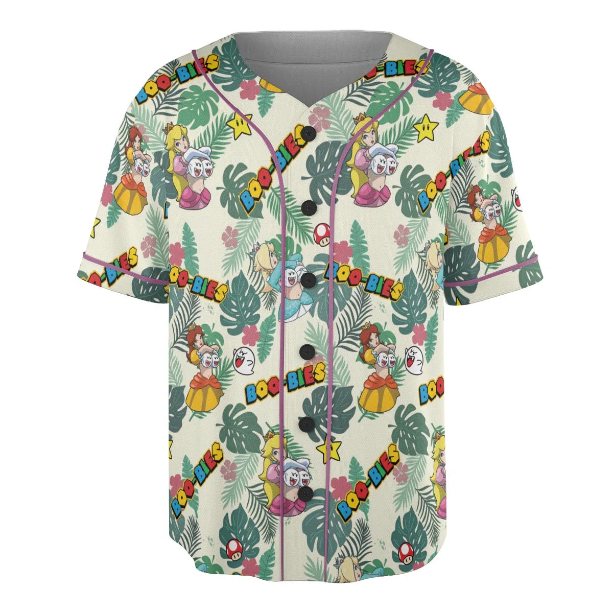Super Mario Boo-Bies Pattern Unisex Baseball Jersey