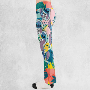 Weird But Cute Stitch Flare Leggings