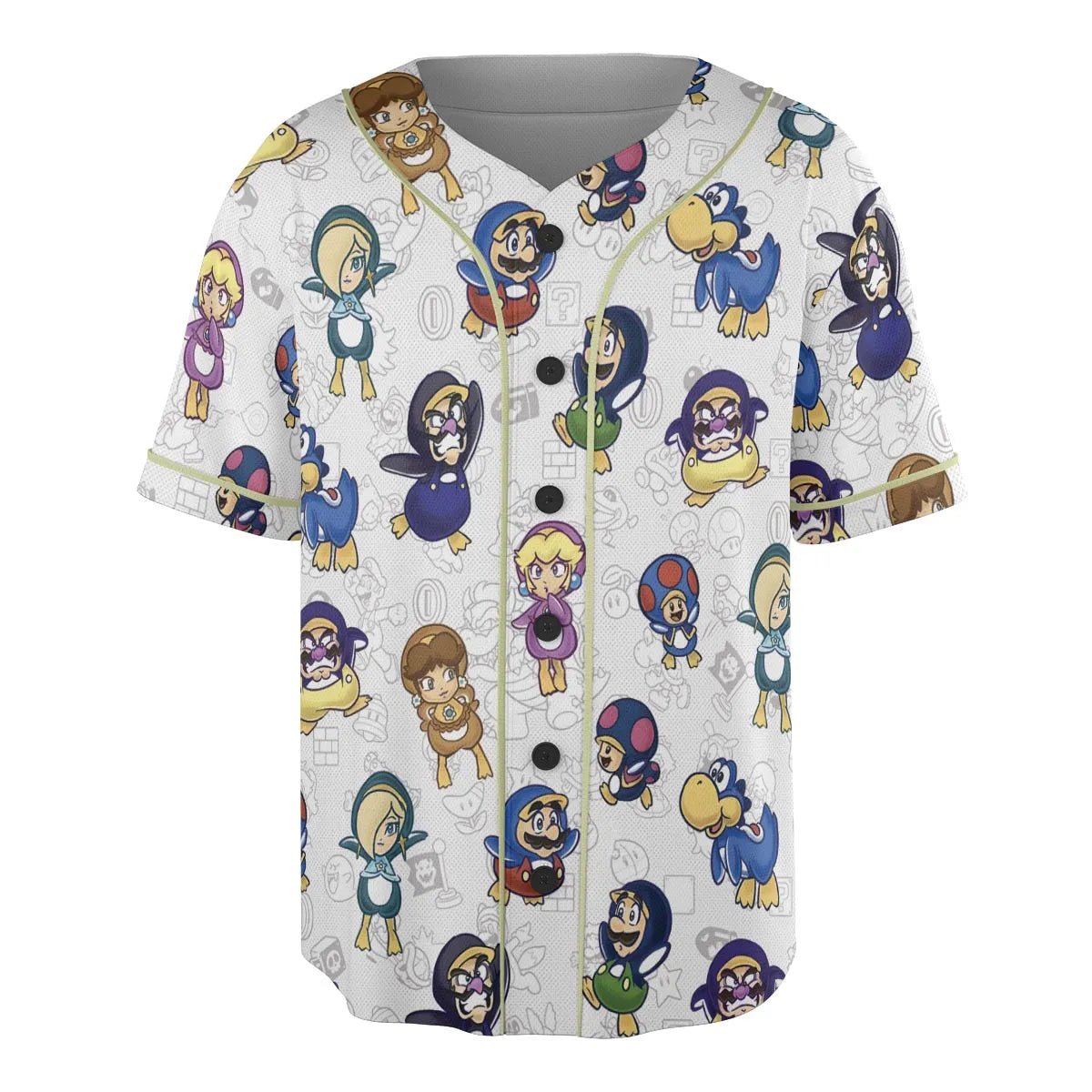 Penguin Party Super Mario Unisex Baseball Jersey