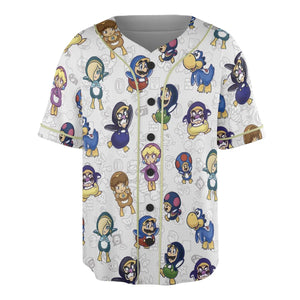 Penguin Party Super Mario Unisex Baseball Jersey