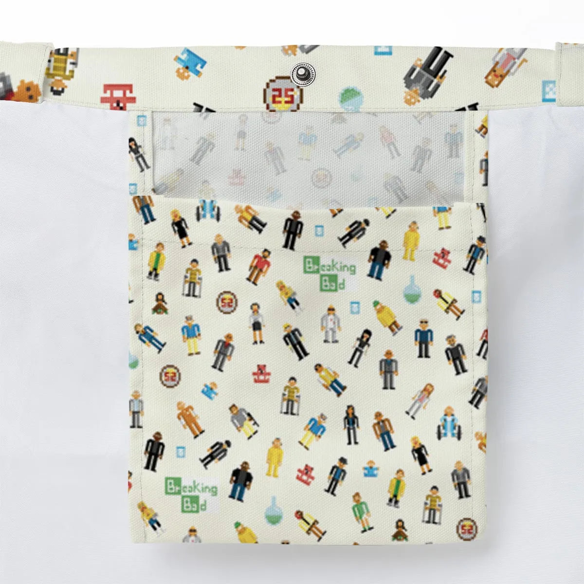 Breaking Bad in Pixels Pattern Large Tote Bag