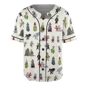 Chillin' and Battle Marvel vs DCU Unisex Baseball Jersey