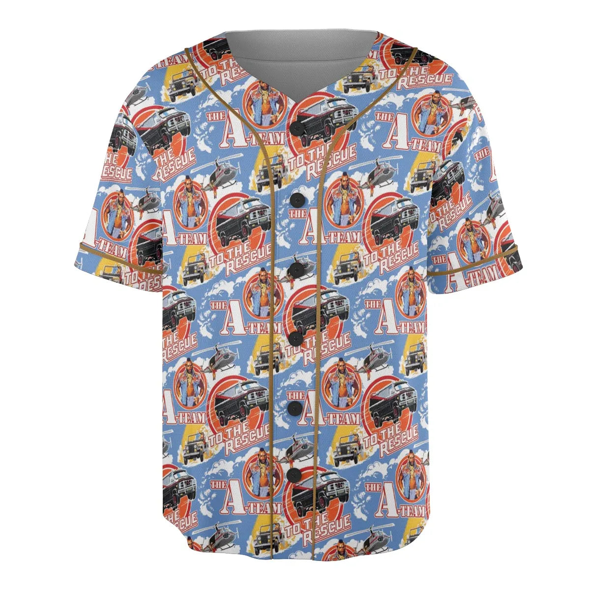 To The Rescue The A Team Pattern Unisex Baseball Jersey