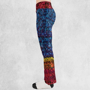 Stained Glass Cthulhu H.P Lovecraft Flare Leggings