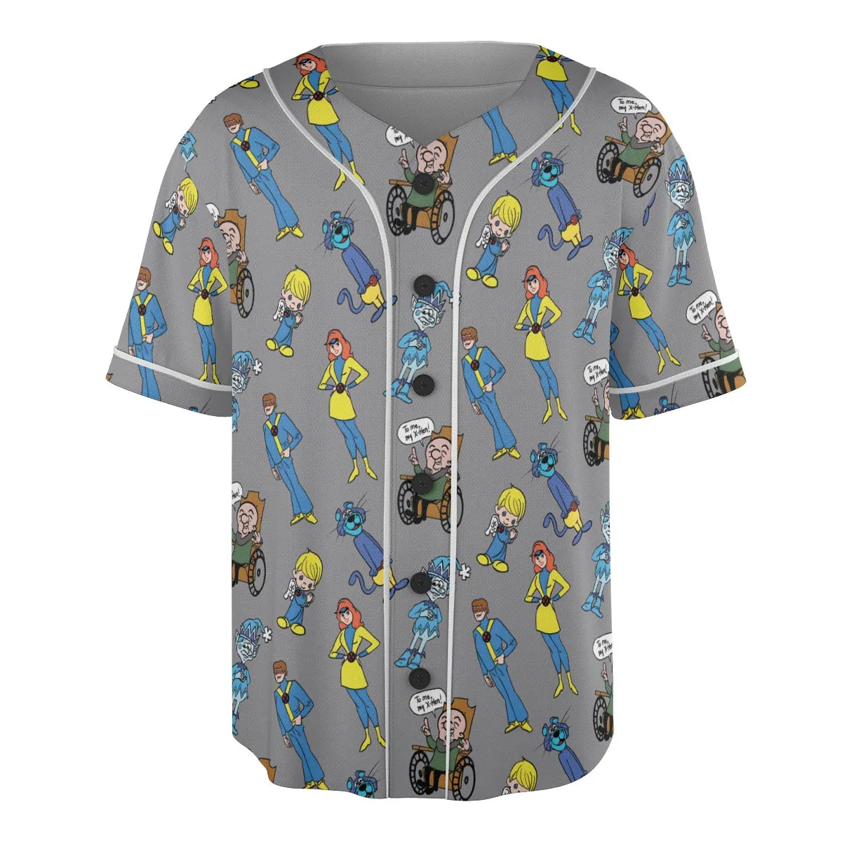 70s Saturday Morning Superhero Cartoon Unisex Baseball Jersey