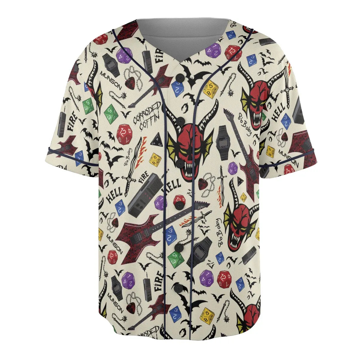 Hellfire Club Stranger Things Unisex Baseball Jersey