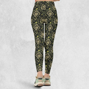 Facehugger Flower Pattern Alien Legging