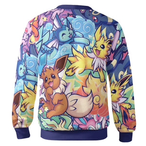 Evolutionary line of Eevee Pokemon Cardigan