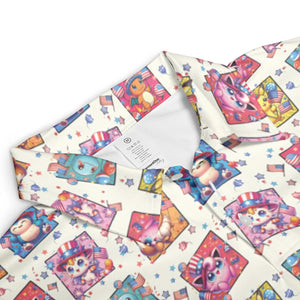 Chill The 4th Out Pokemon AOP Men/Women Polo Shirt