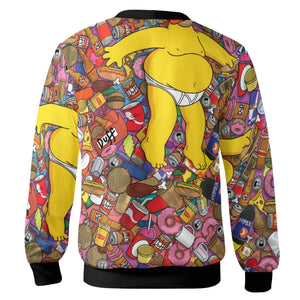 Homer Simpson Getting Drunk Duff Beer The Simpsons Cardigan