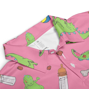 Rugrats Reptar Pattern AOP Men/Women Polo Shirt