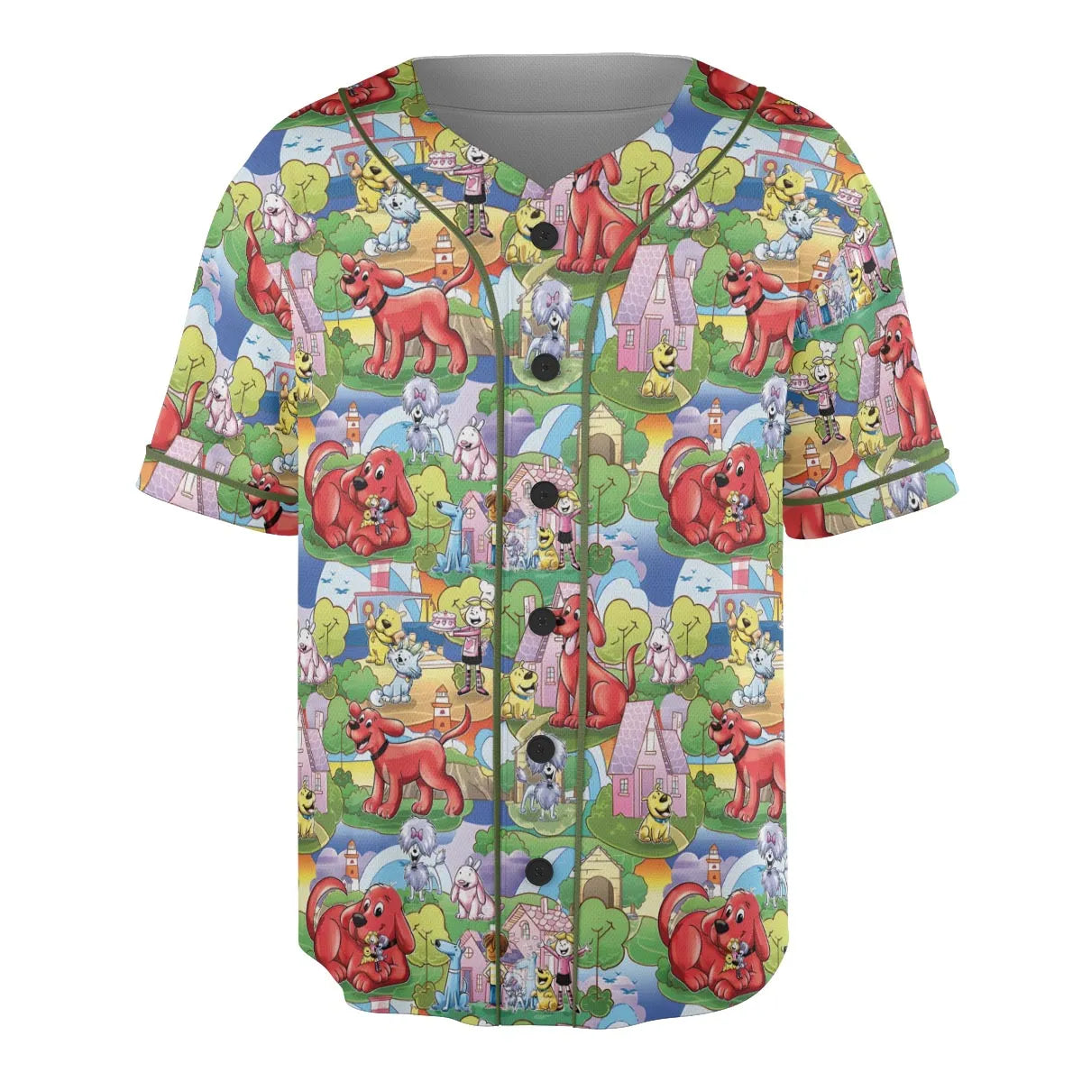 Clifford The Big Red Dog Seamless Unisex Baseball Jersey
