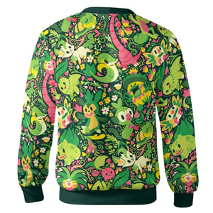 Grass Type Pokemon Pattern Cardigan