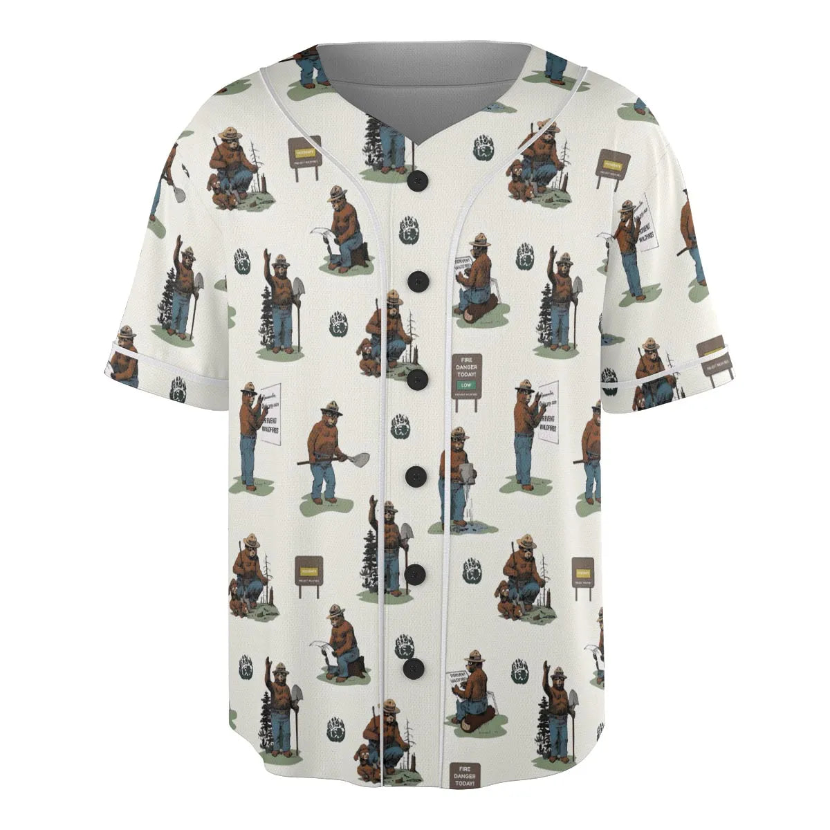 Smokey The Bear Unisex Baseball Jersey