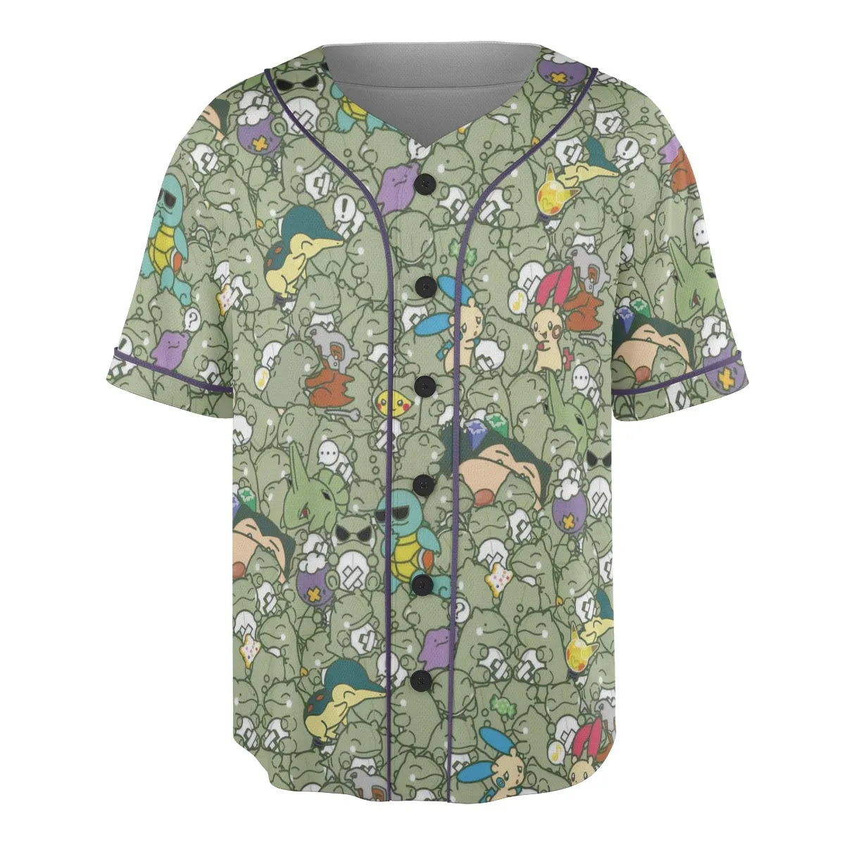 Epic Pokemon Pattern Unisex Baseball Jersey