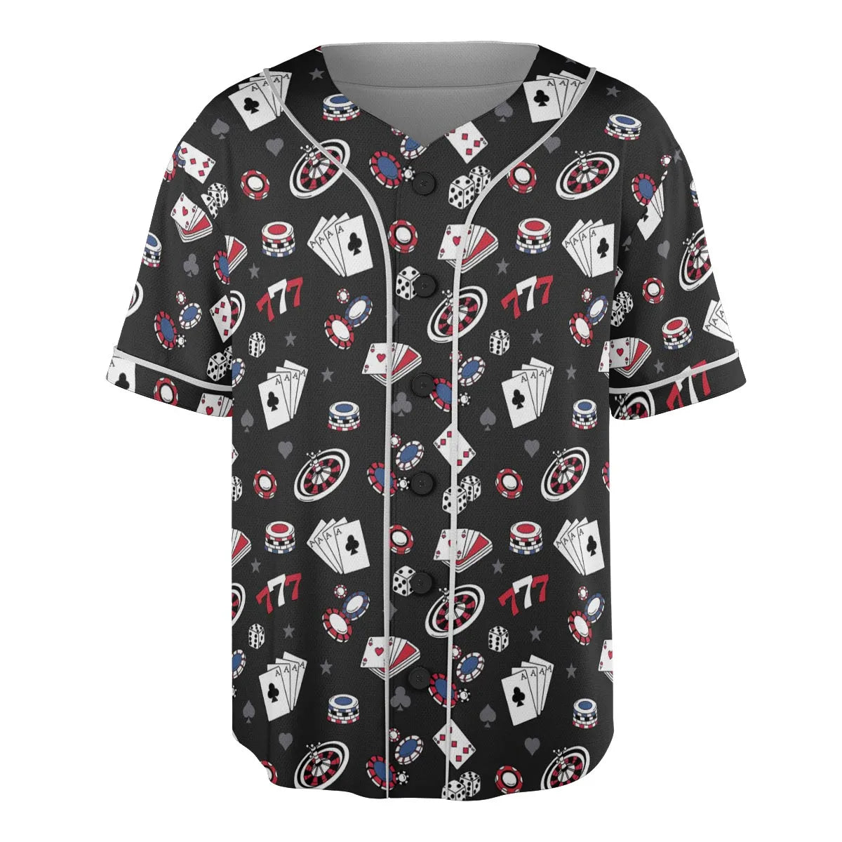 Vintage Poker Texas Hold’em Unisex Baseball Jersey