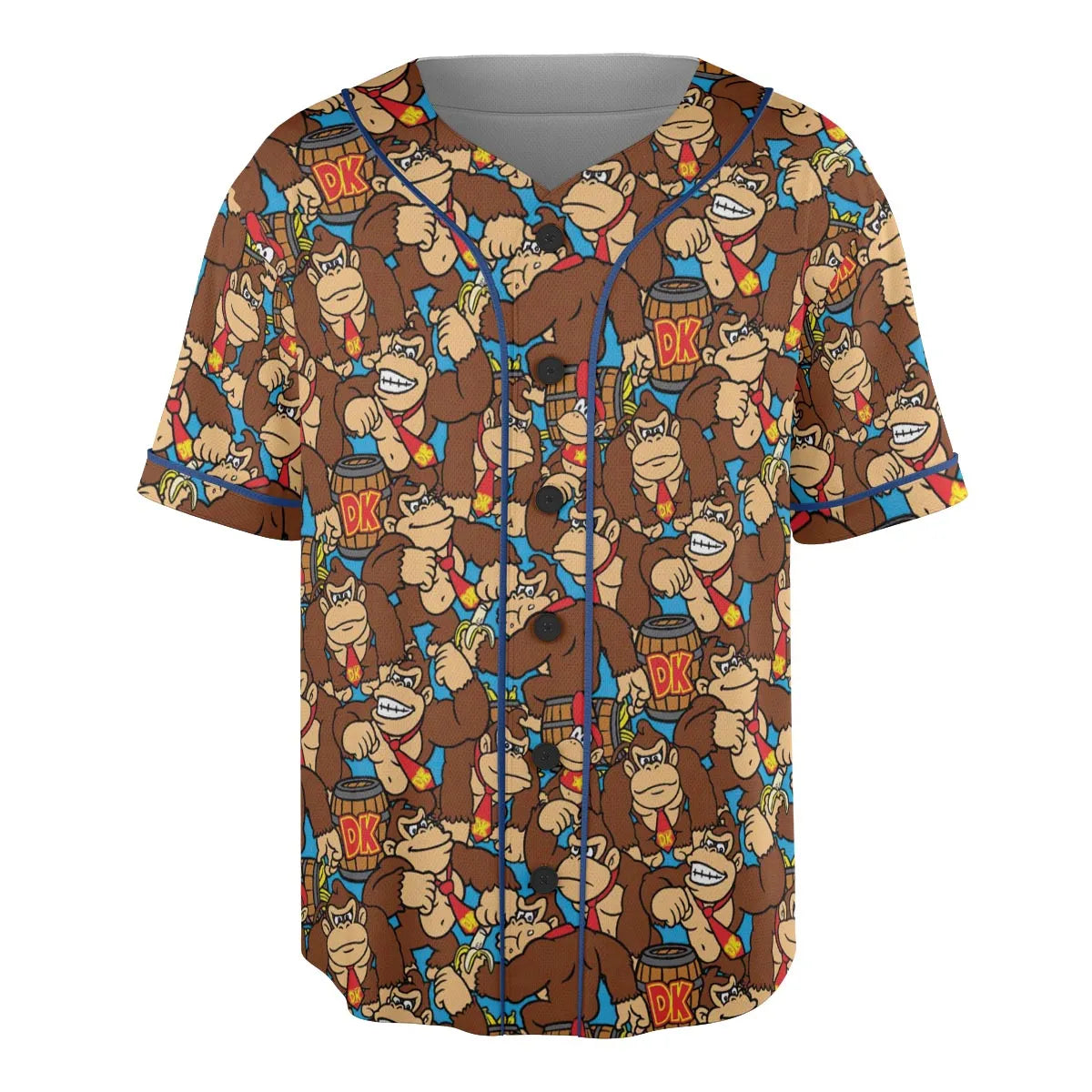 Donkey Kong Pattern Unisex Baseball Jersey