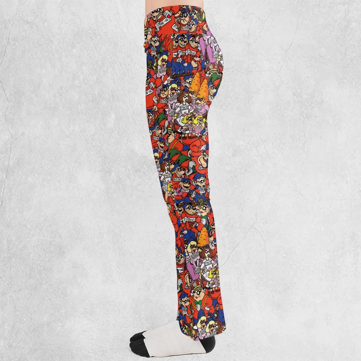 Beagle Boys Patterns Flare Leggings