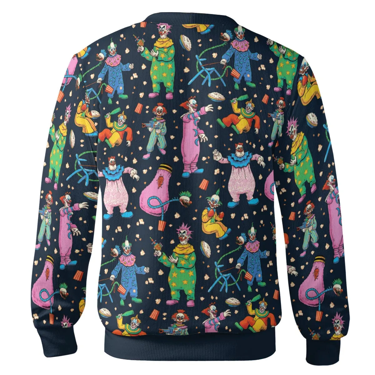Clowns Popcorn Killer Klowns from Outer Space Pattern Cardigan