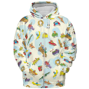 The Busy World of Richard Scarry All-over Print Hoodie