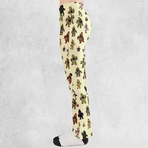 Chica Chicken Five Nights at Freddy's Pattern Flare Leggings