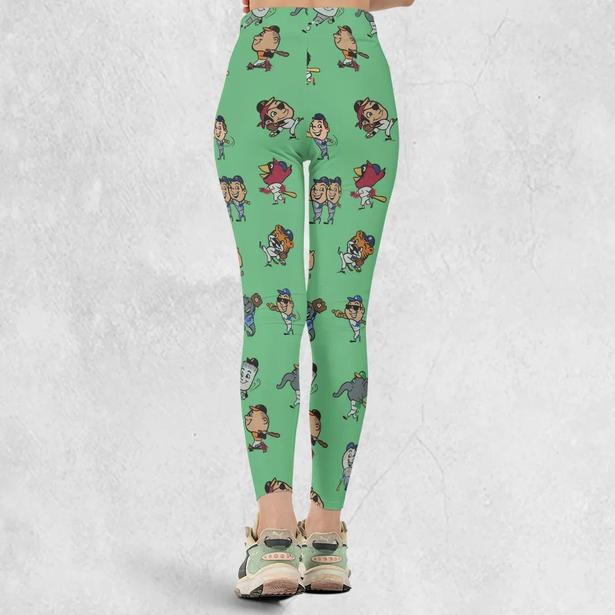 Baseball Mascot Pattern Legging