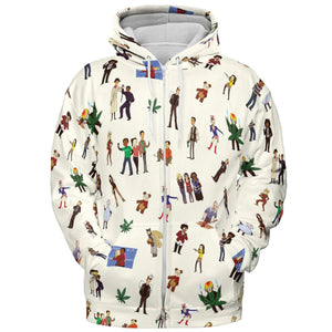Community Characters Costumes Pattern All-over Print Hoodie