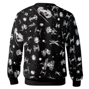 Space Ship Battle Star Wars Cardigan