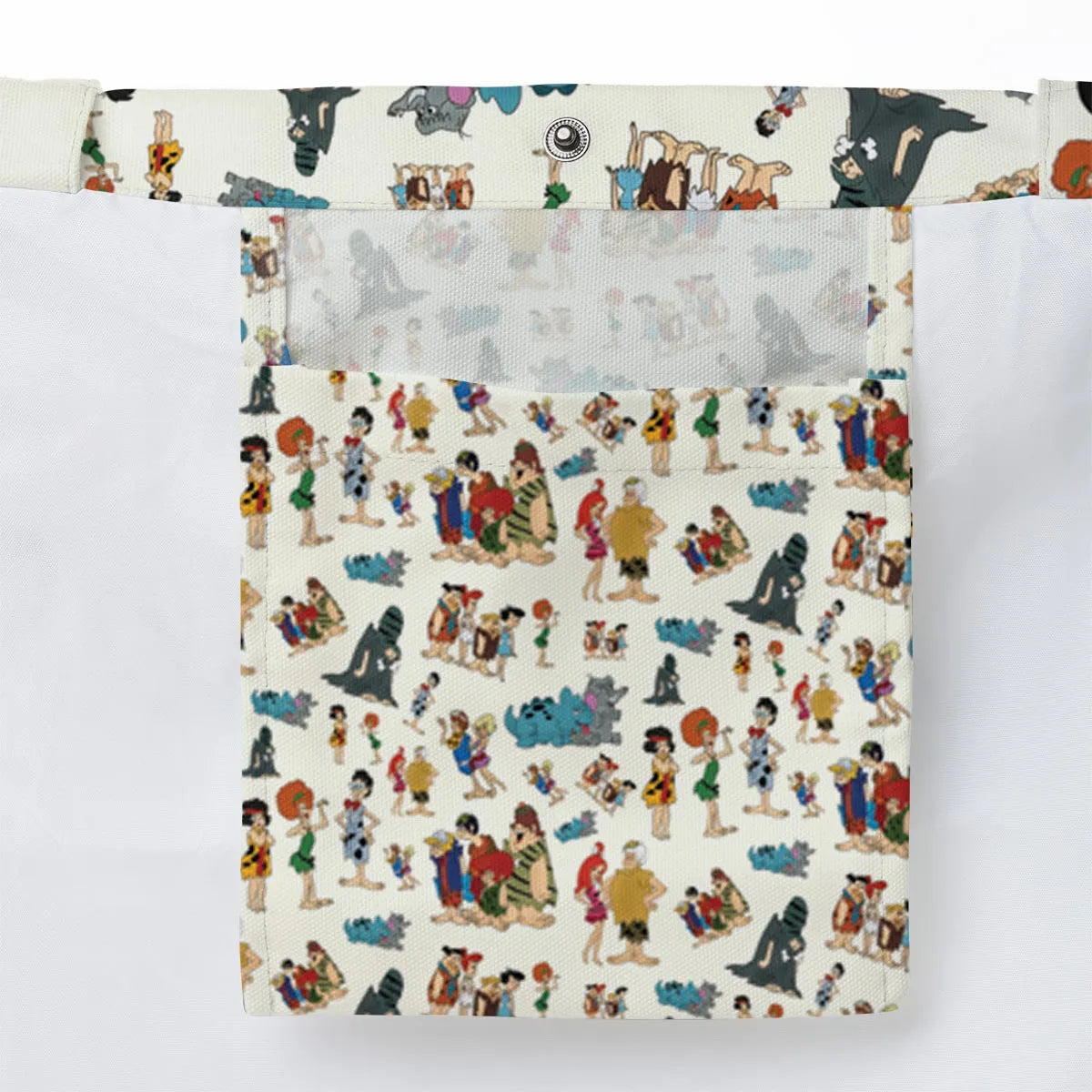 The Pebbles and Bamm Bamm Show Characters Large Tote Bag
