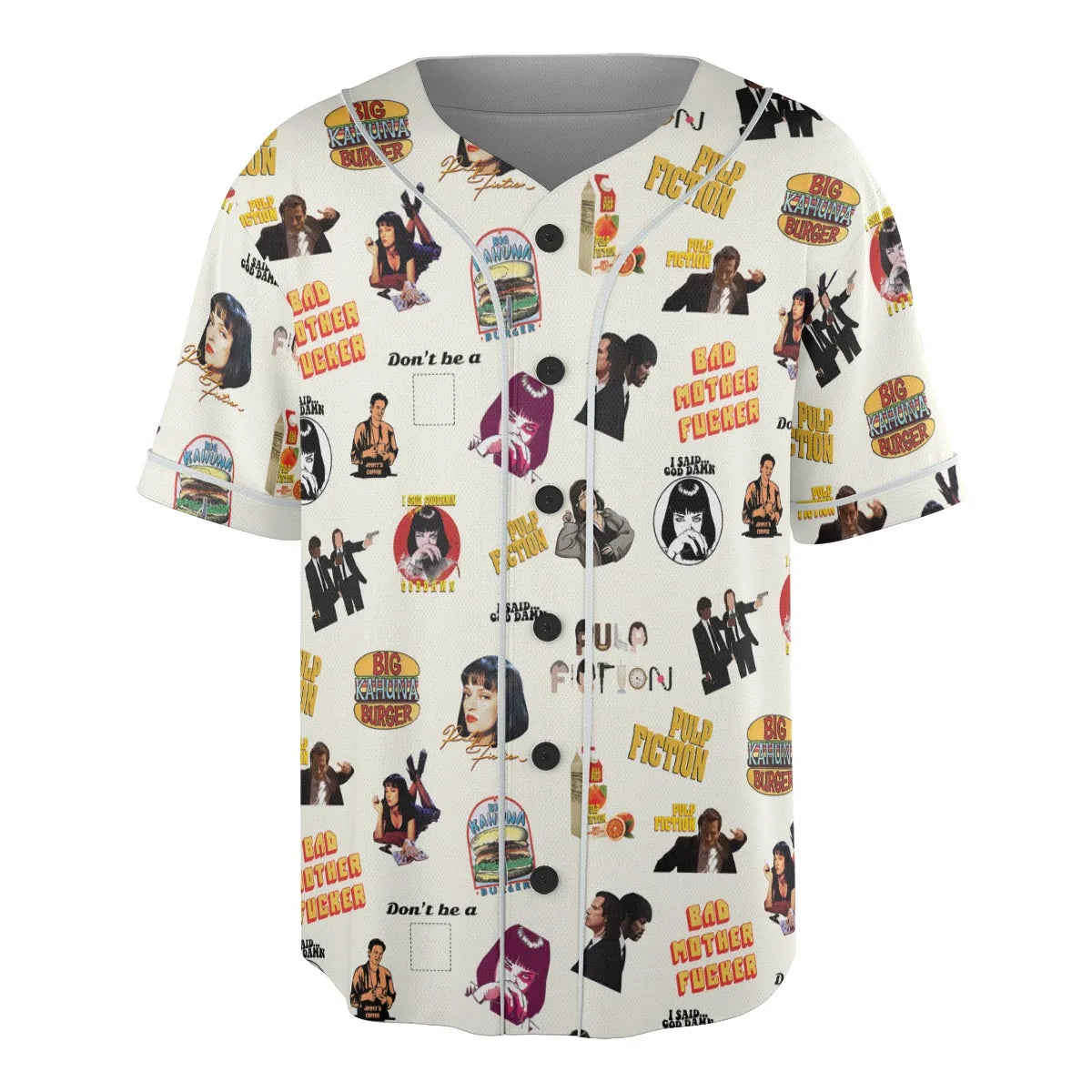 Pulp Fiction Pattern Unisex Baseball Jersey