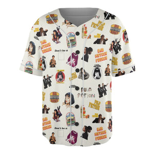 Pulp Fiction Pattern Unisex Baseball Jersey