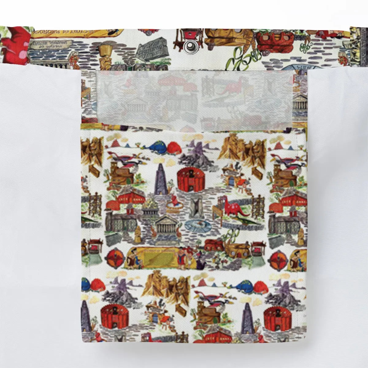 History Of Bedrock Flintstones Large Tote Bag