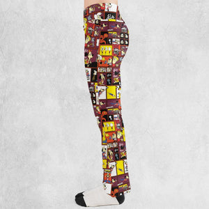 Underdog Cartoon Pattern Flare Leggings