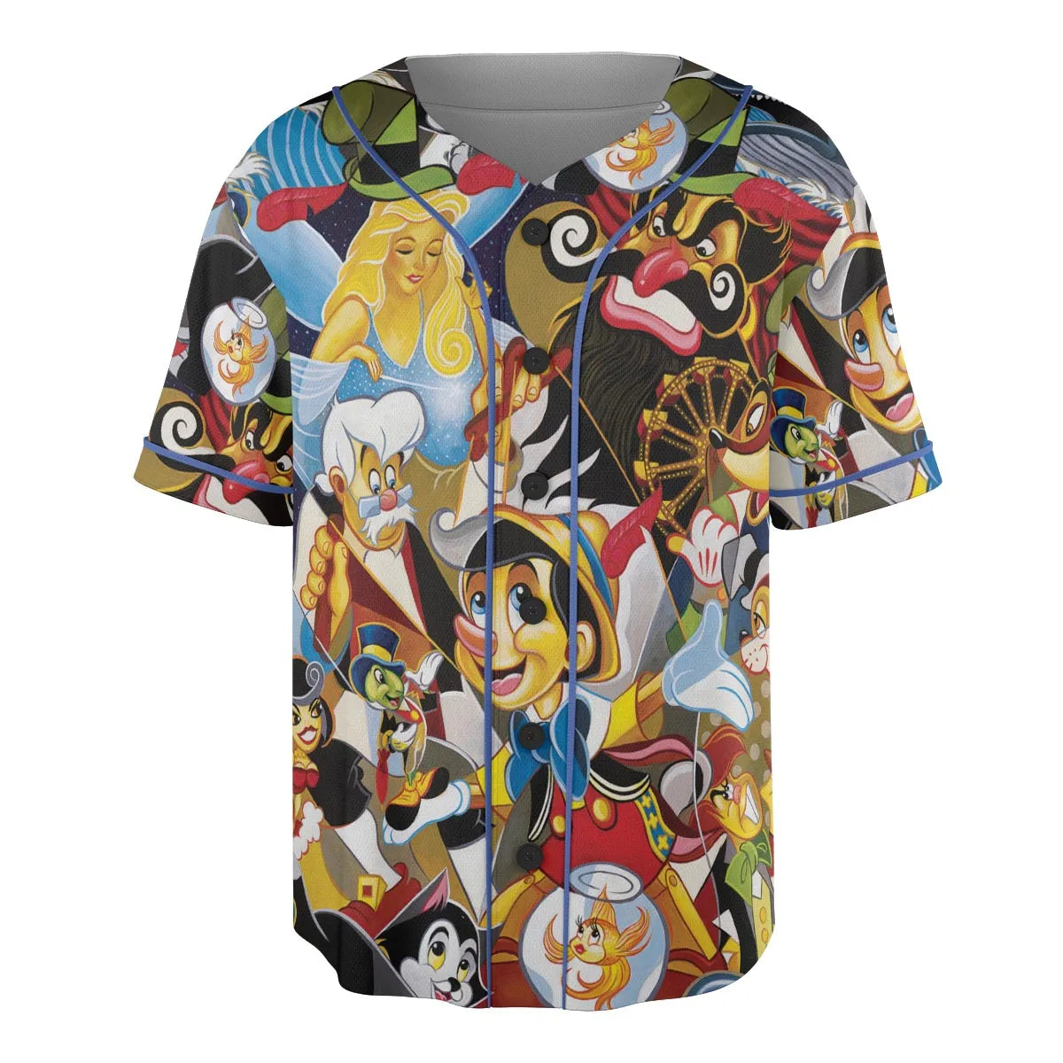 Pinocchio Seamless Unisex Baseball Jersey