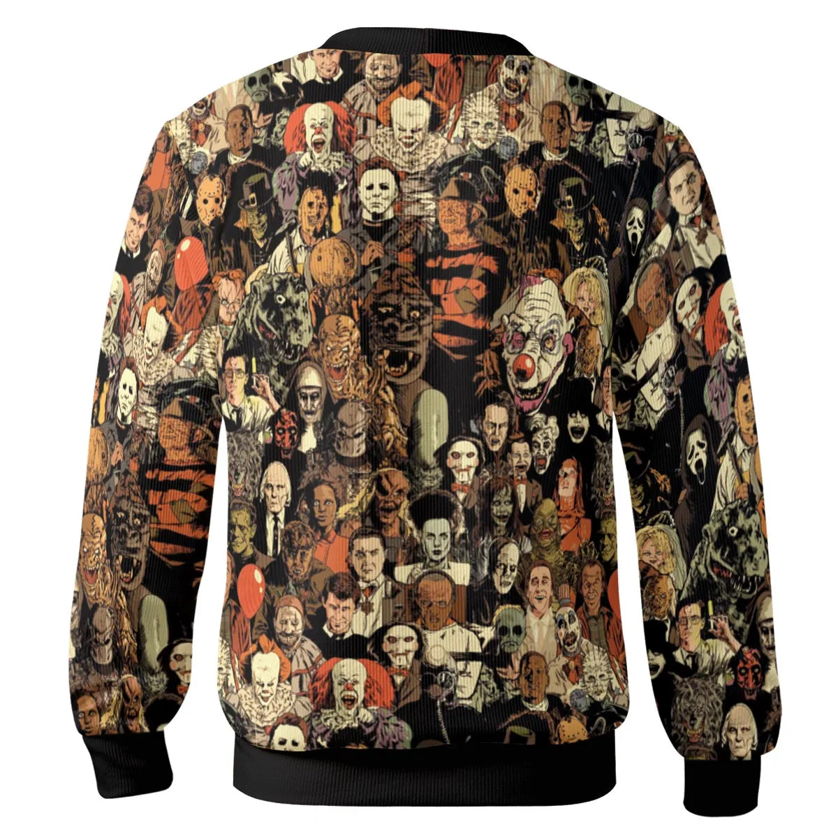 Horror Movie Characters Halloween Pattern Cardigan