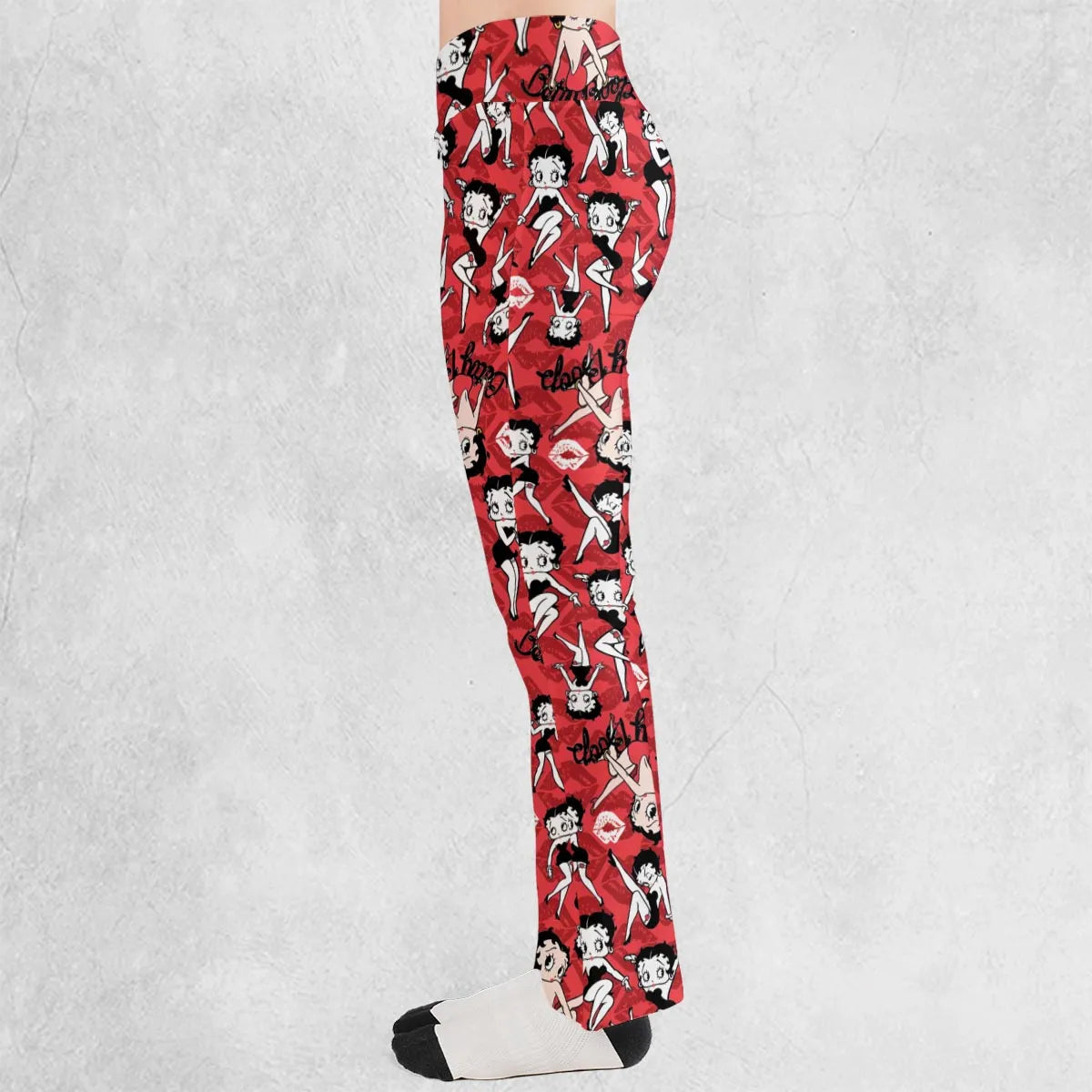 Betty Boop Singer Cartoon Sexy Flare Leggings