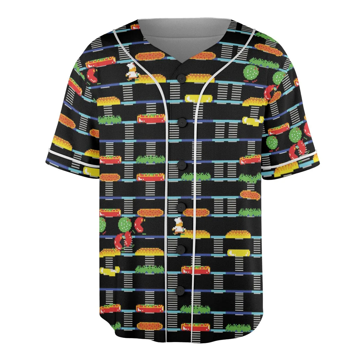 BurgerTime Arcade Game Unisex Baseball Jersey